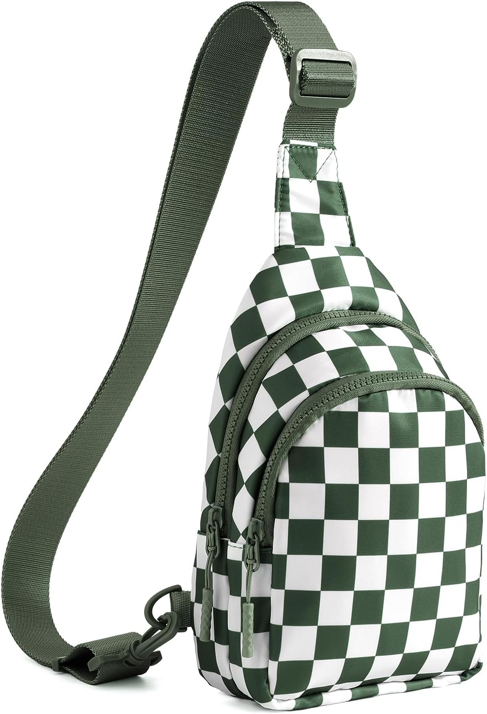 Checkered Sling Bag for Women Small Backpack Crossbody Chest Bag Fanny Packs Purses