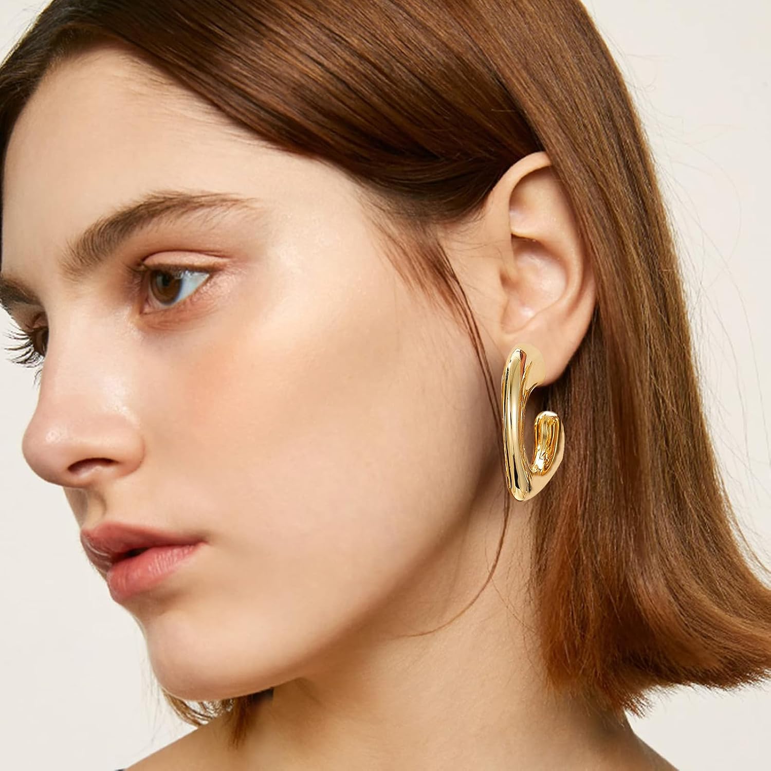 15 Pairs Statement Chunky Earrings Set Female Fashion Irregular Puffy Love Hypoallergenic Earring Hoops image 2