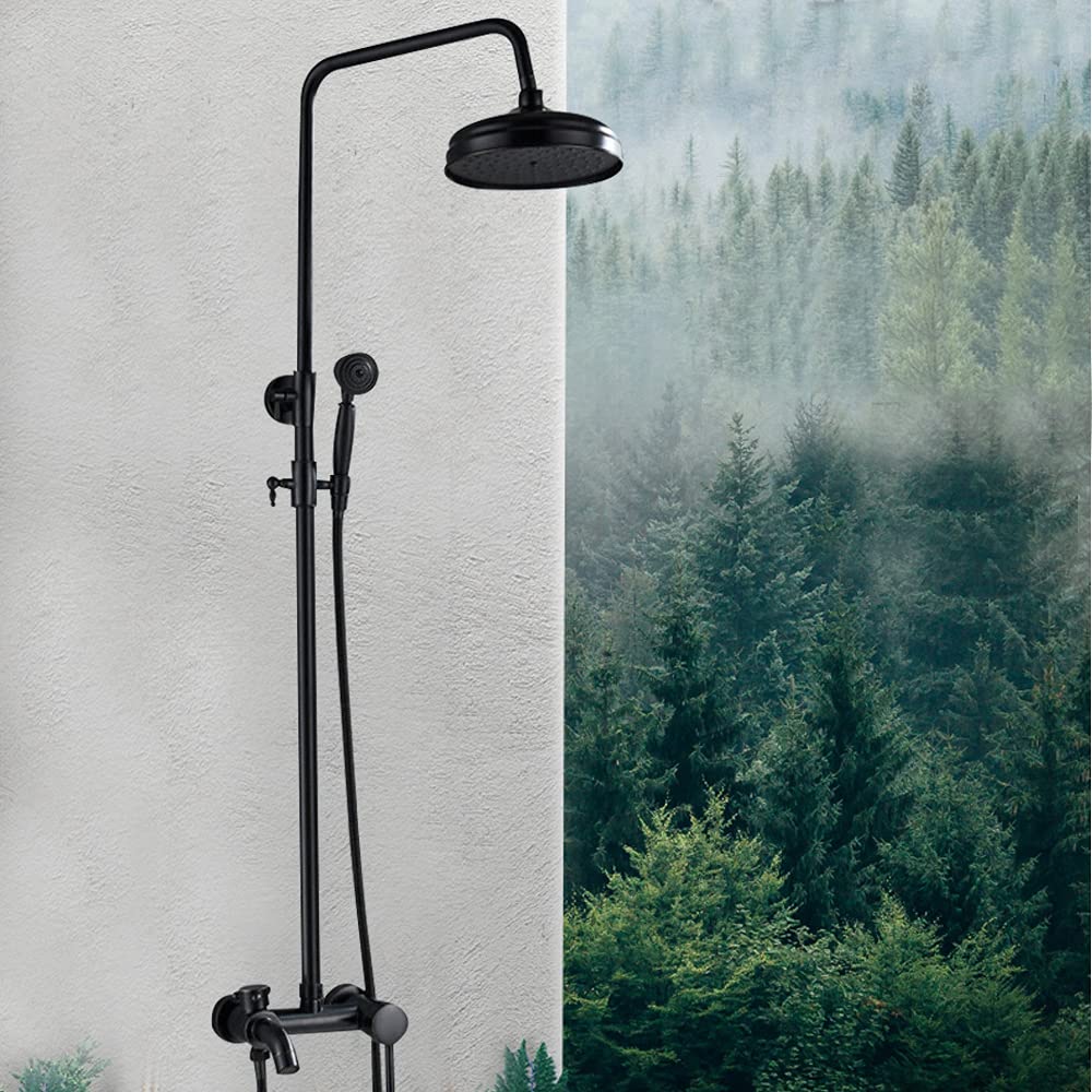 Deszczownica zestaw prysznicowy system prysznicowy armatura prysznicowa Rain Shower Set armatura prysznicowa antyczna nostalgiczna z prysznicem ręcznym montaż ścienny prysznic kompletny panel
