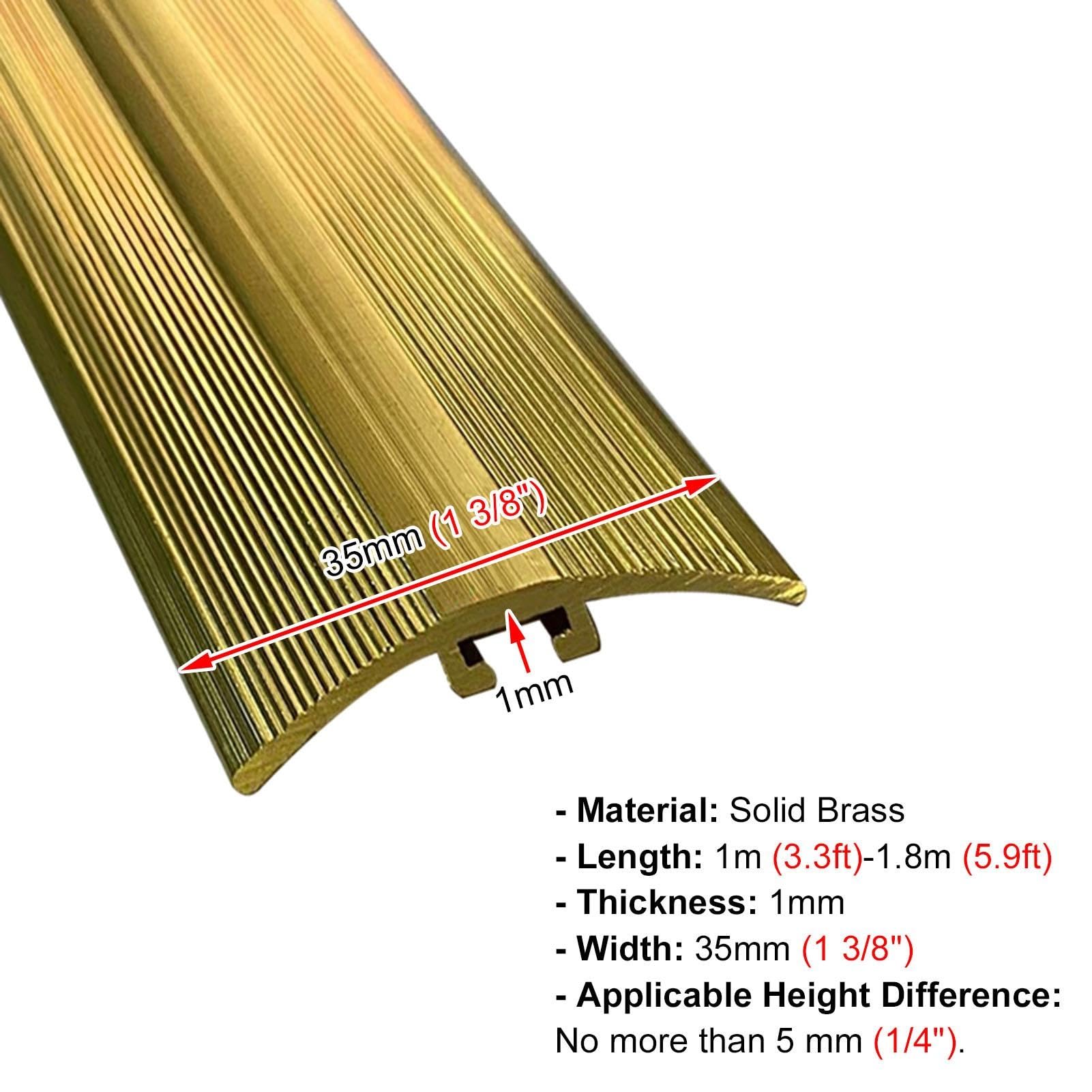 Striscia di Transizione Rampe di Soglia Antiscivolo in Ottone Color Oro