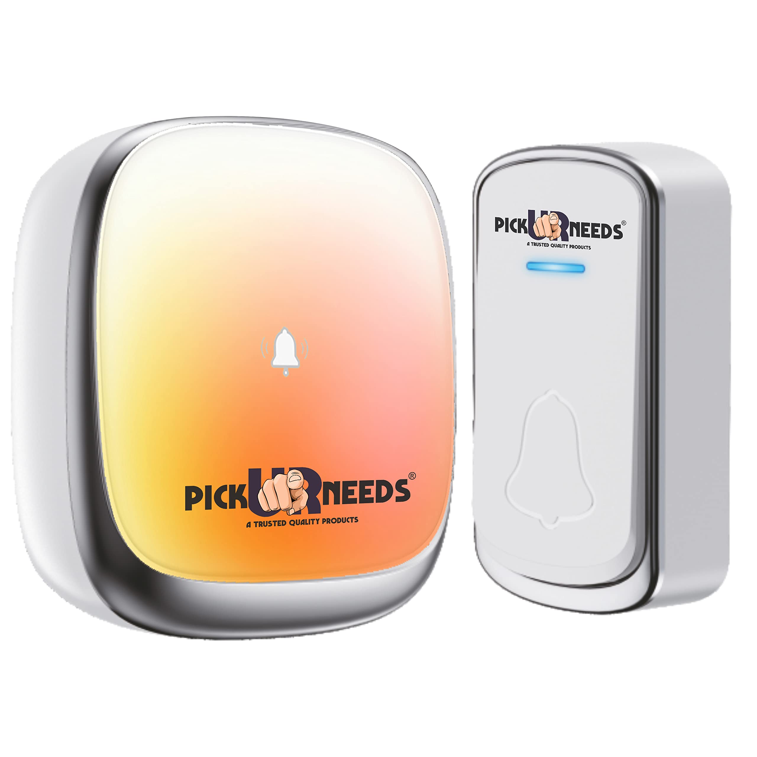 Pick Ur Needs Wireless Door Bell for Home with Remote Control Easy Adjustable Ringtones,Led Indicator, 4 Volume Levels (B0BKY74R66) Amazon Price History, Amazon Price Tracker