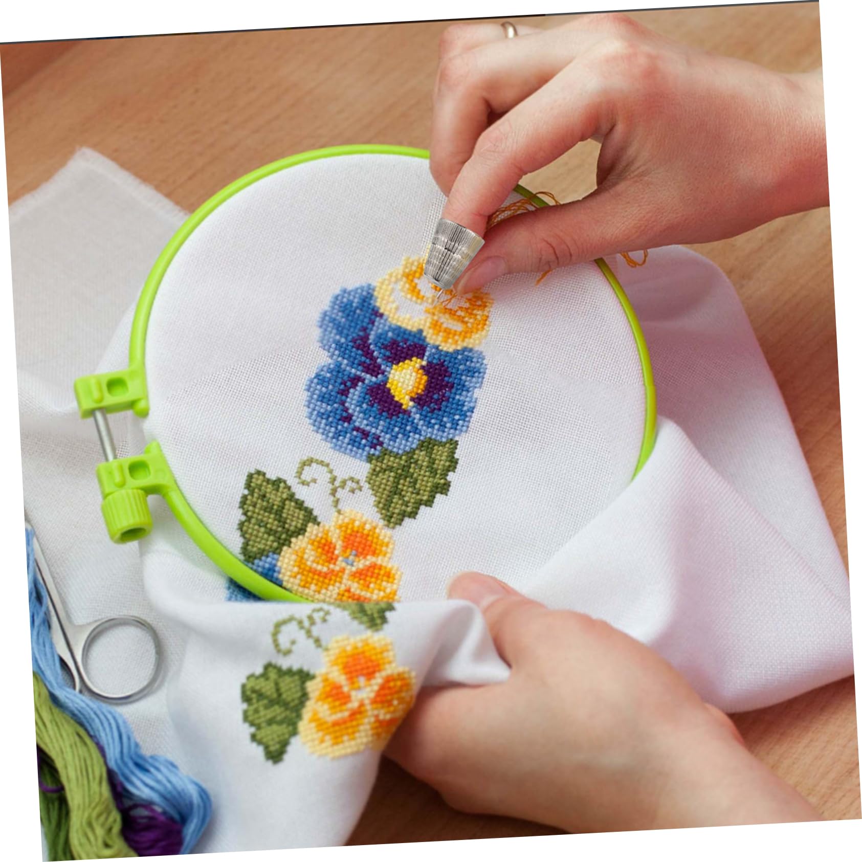 40piezas Dedales De Cobre Para Coser Protector De Dedos Profesional Herramienta De Costura y Duradera Para Manualidades