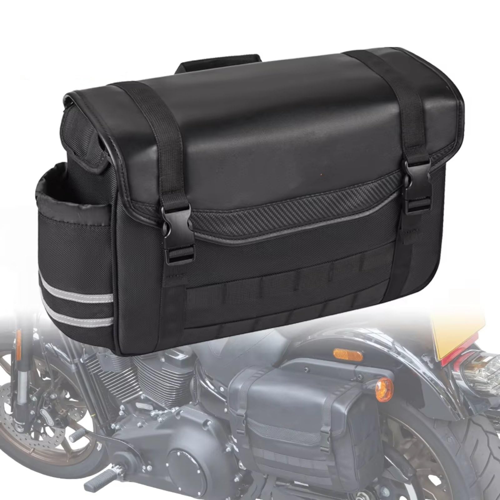 Borsa Sella Universale Moto Borse Per Viaggio Con Coda Laterale 12 Litri Copertura Antipioggia Posteriore Accessori Laterali Sacche Moto