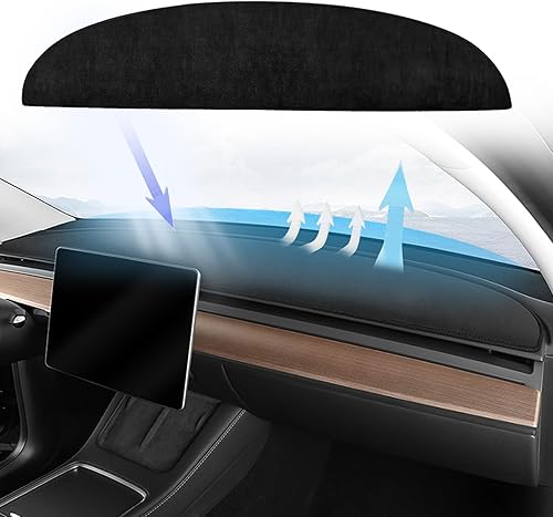 Cubierta de tablero para Tesla Modelo Y Modelo 3, alfombrilla de franela para salpicadero, tapete decorativo para interior de automóvil, accesorios