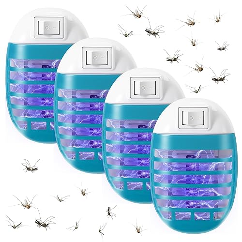 Lampe Anti-moustiques Electrique Paquet de 4, Anti-Moustique Intérieur, Non Toxique,