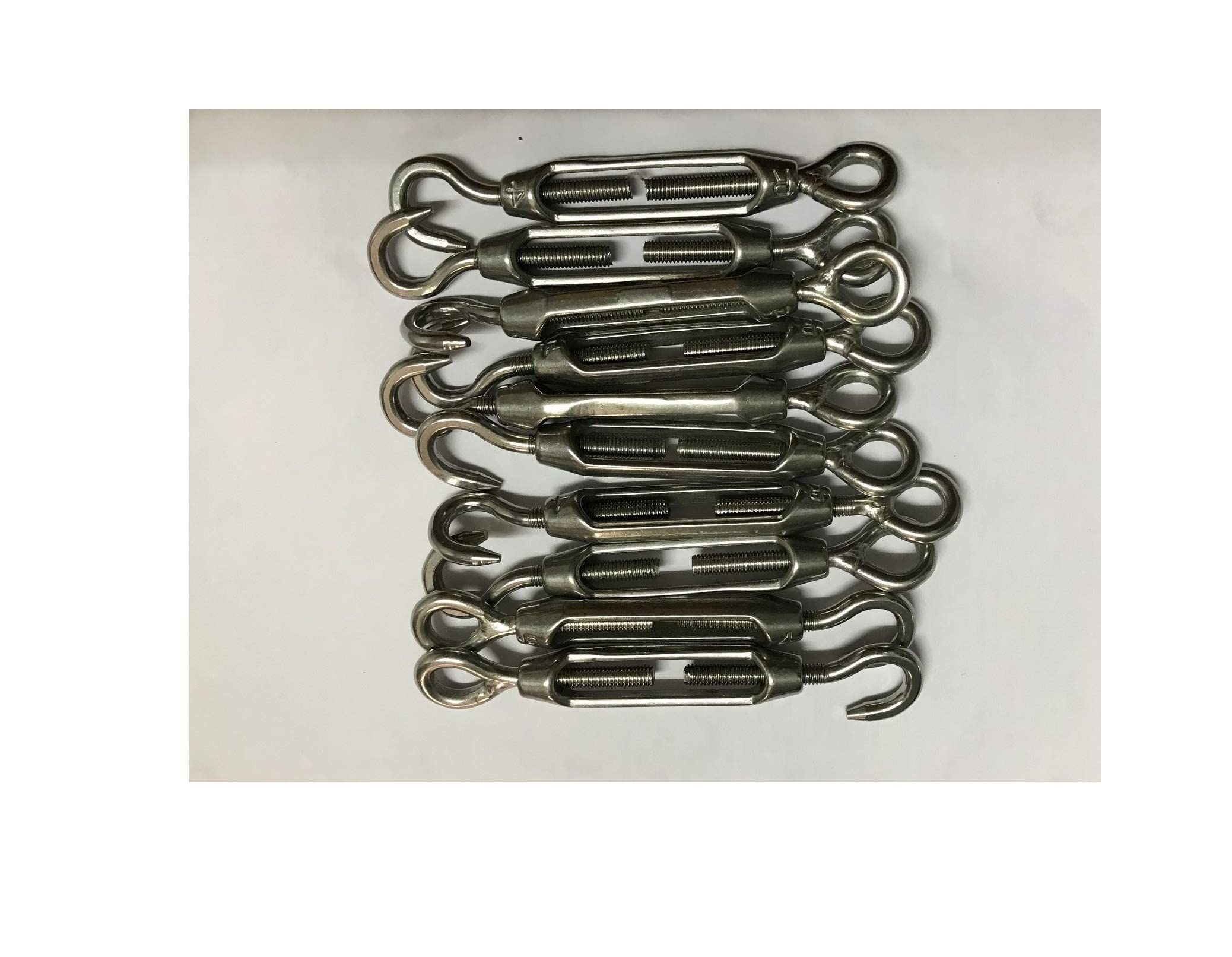 Stainless Steel 304 Turnbuckle Hook (M4,M5,M6,M8,M10,M12,M16,M20,M24) Thread Eye Wire Rope Tension (M20, Pack Of 2)-image-35