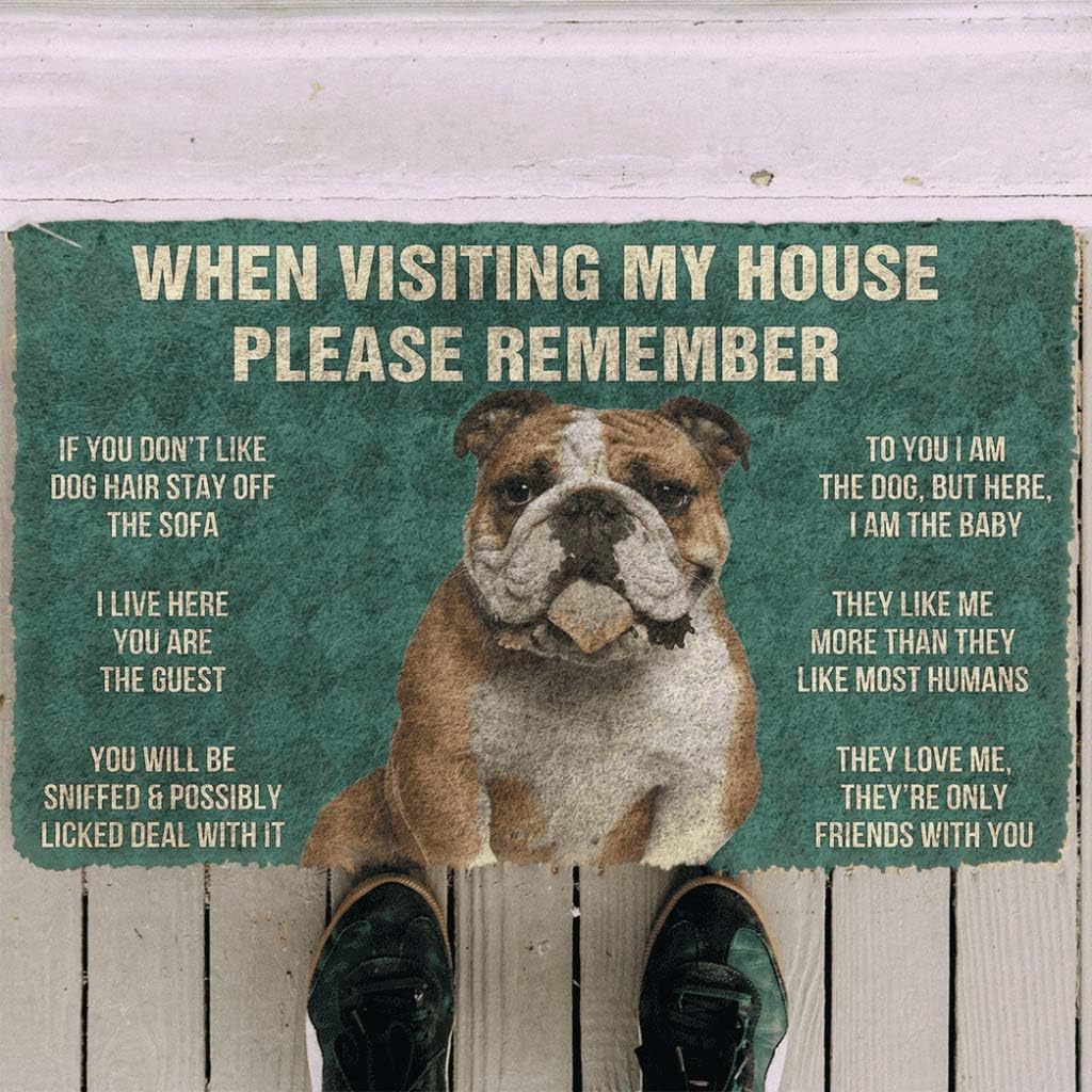 Paillasson extérieur bouledogue pour une entrée de maison accueillante