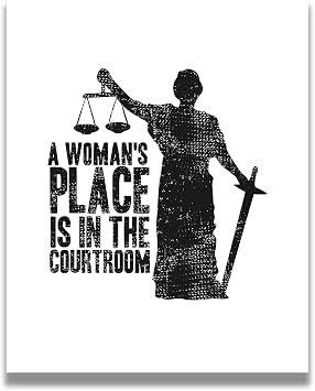 Govivo Ruth Bader Ginsburg Wall Art - 11x14 Unframed Print - RBG Inspirational Room Decor - Positive Quote for Attorney, Law School Student - Lawyer Gifts