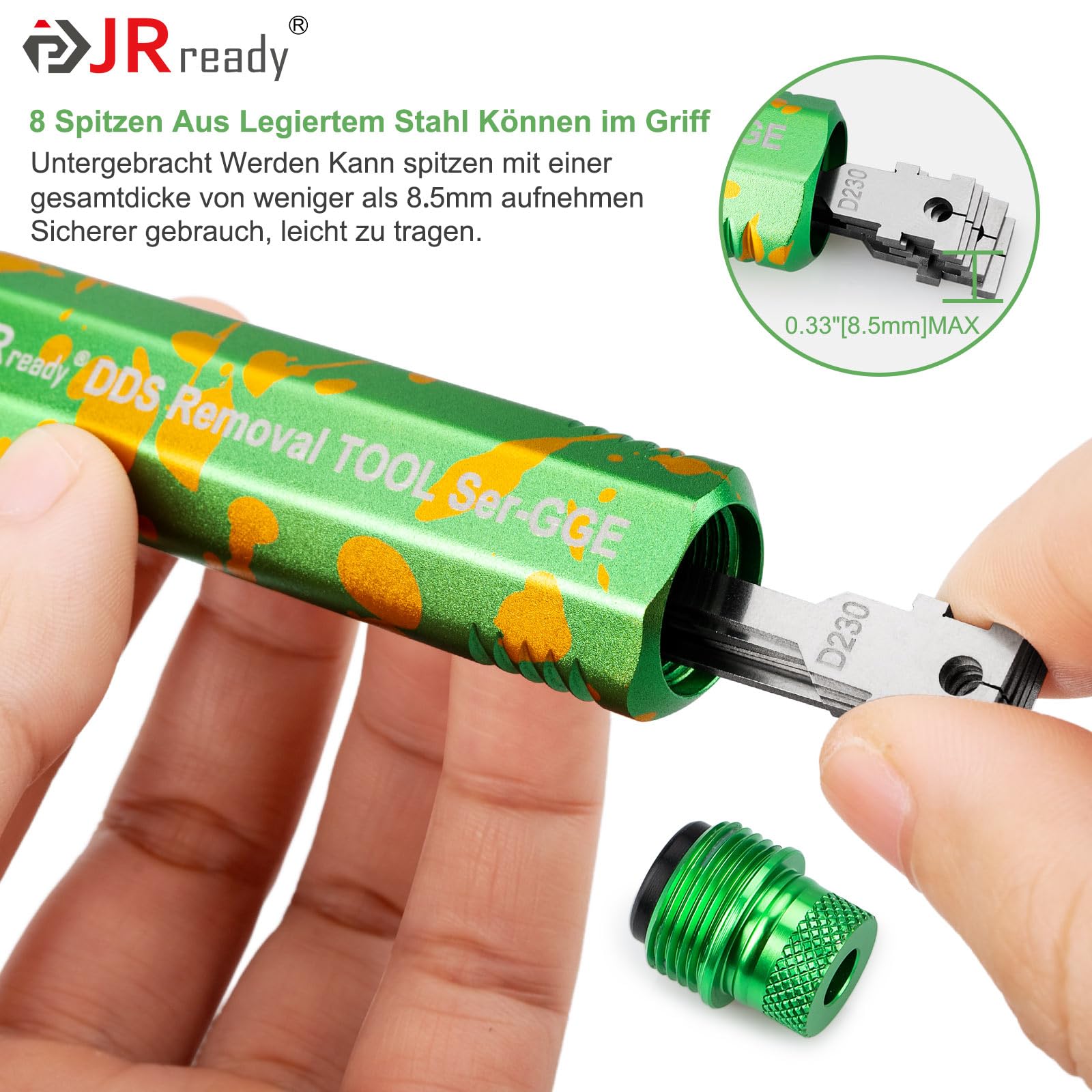 JRready ST5352-02 Entriegelungswerkzeug Upgraded Terminal Removal Tool Mit 1 Griffe Zur Lagerung & 26 Tipps Für Den Austausch Auspinwerkzeug Kfz Stecker Kit Für Deutsch AMP TE Molex JST JPT Harting