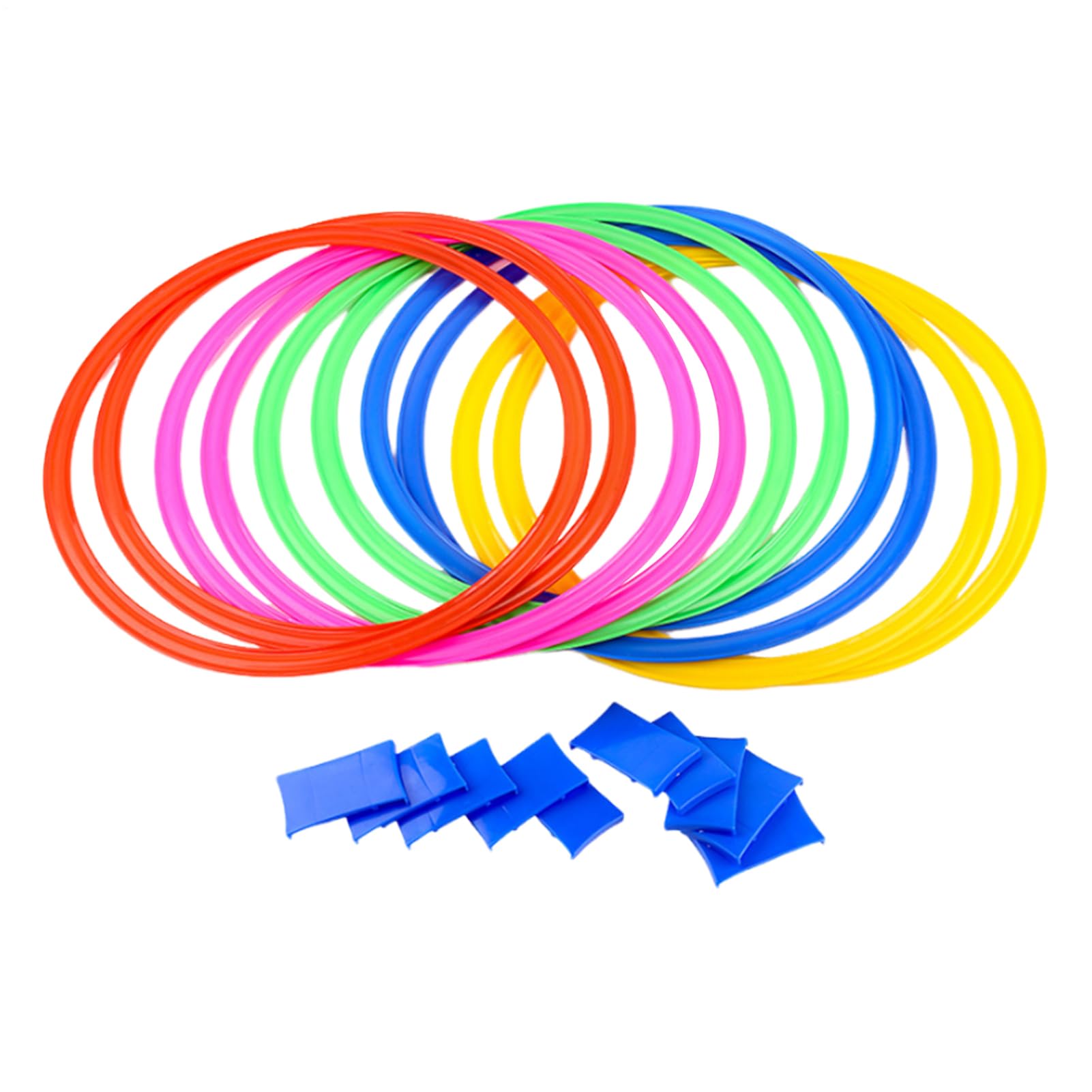 Juego de anillos Hopse, 38 x 38 x 1,5 cm, 10 conexiones, juego de entrenamiento para el patio de recreo, divertido juego de acondicionamiento y agilidad para K — view 10