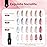beetles Gel Polish Poly Nail Gel Chrome Nail Powder Kit 22 Pcs Glazed Donut Nails Mirror Effect Chrome Powder for Nail Extension Nail Art DIY Home, UV & LED Needed