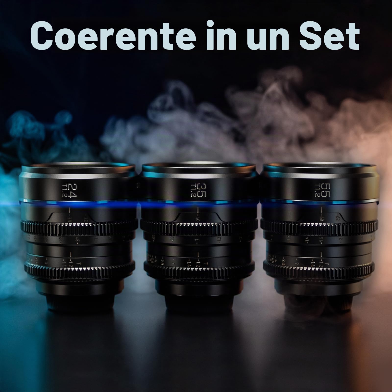 SIRUI Night Walker 24mm T1.2 Obiettivo Cine Formato S35, Grandangolo a Fuoco Manuale con Ampia Apertura, per Fotocamere MFT-Mount, per GH6, GH5II, BMPCC 4K, OM-1, Z CAM (MS24M, Nero)