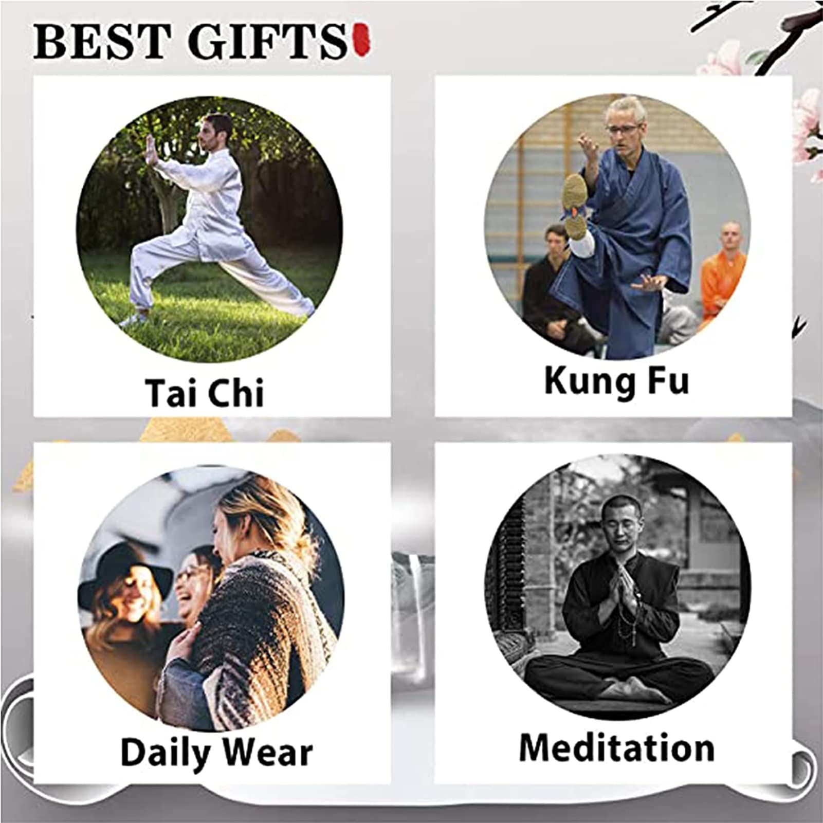 Tai Chi Uniforme Unisex Cotone E Lino Kung Fu Arti Marziali Abbigliamento Morbido Traspirante Meditazione Zen Wing Chun Abbigliamento Allenamento da Competizione