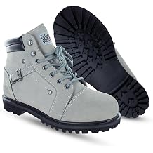 Safety Girl Womens Work Boots | Water Resistant Leather Work Boots | Oil & Slip-Resistant Soft Toe Boots for Women | Premium Nubuck Leather | Lightweight and Comfortable | Black Leather - 7M