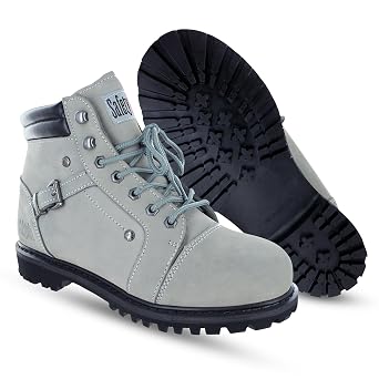 Safety Girl Womens Work Boots | Water Resistant Leather Work Boots | Oil & Slip-Resistant Soft Toe Boots for Women | Premium Nubuck Leather | Lightweight and Comfortable | Black Leather - 7M