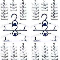 Vista 9 de Perchas de plástico para bebé, para guardería, armario, paquete de 60 perchas de plástico para niños, ahorro de espacio, antideslizantes