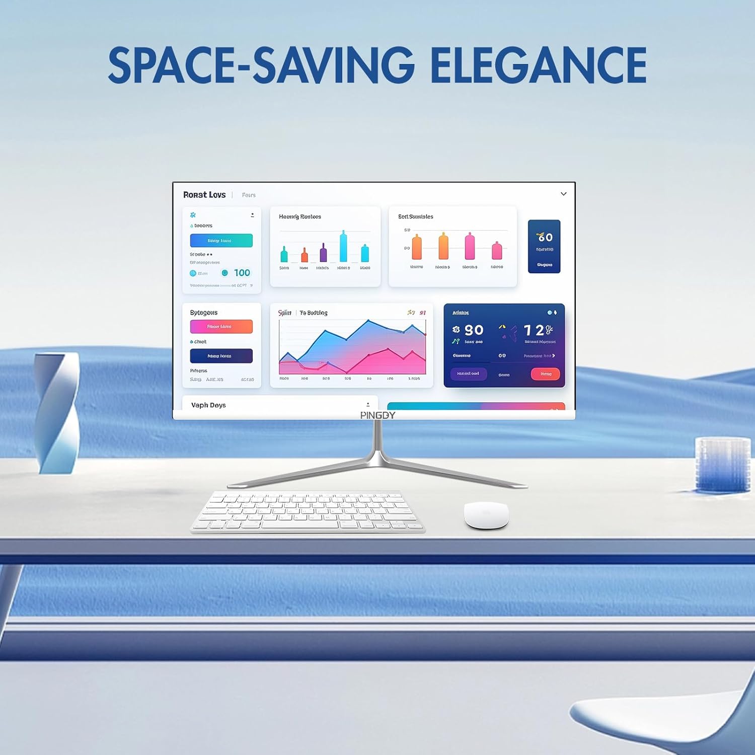 24”All-in-One Desktop PC Computer, i7-4000m Quad-Core Desktop Computer, 16G Ram 512G SSD IPS HD Display, WiFi BT for Home Entertainment Business Office image 5 of 5 B0DDGW75RH