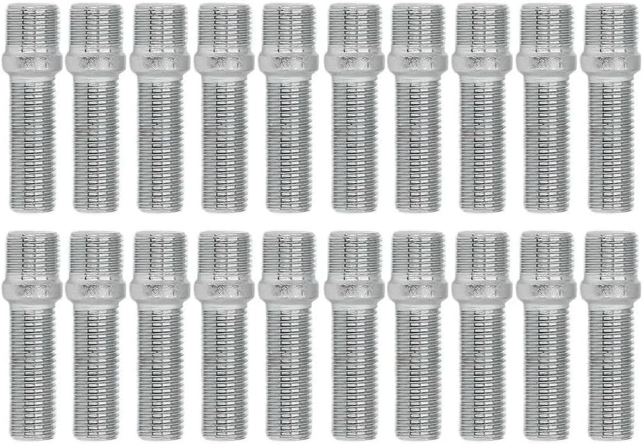 20Pcs Wheel Stud Conversion Screw Adapter 32mm Shank TT A3 S3 A4 S4 A5 S5 A6 S6 A8 A7 S7 Q5 Q7 SQ5 M14x1.25-M12x1.5
