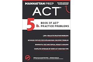 Manhattan 5 lb. Book of ACT Practice Problems for Enhanced Test Preparation