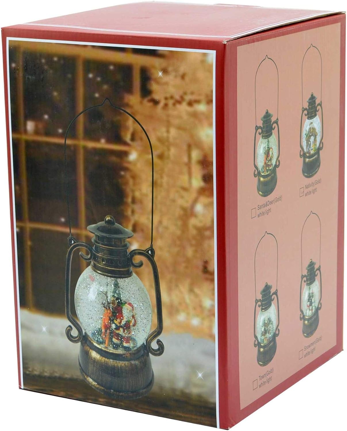 Shatchi 30CM Large Christmas Musical LED Water Filled Swirling Glitter Lantern Light Nativity Decoration Xmas Home Décor Gifts 11" Snow Globe Battery Operated, Multi