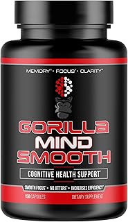 Smooth Nootropic Formula - Best Non-Stimulant Productivity Supplement/Memory · Focus · Mental Clarity · No Jitters / 90 Capsules