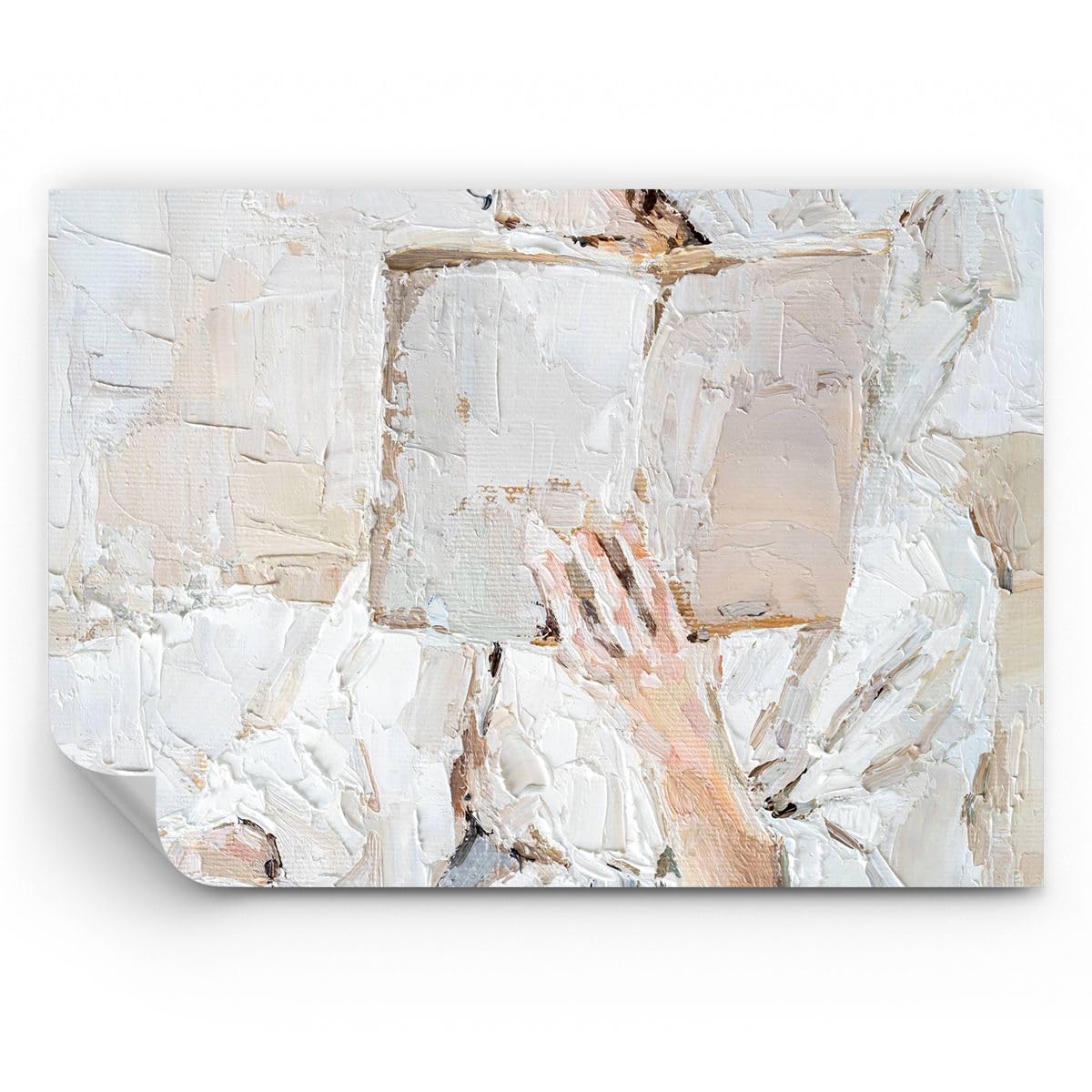 Fototapete 200x140cm Moderne Tapeten Abstrakt Menschen - 5514 - WF4 | Hallo Buch Minimalismus Deluxe Wand Dekoration Wandtapete Bildtapete Wohnzimmer Schlafzimmer Wanddeko Art Wallpaper