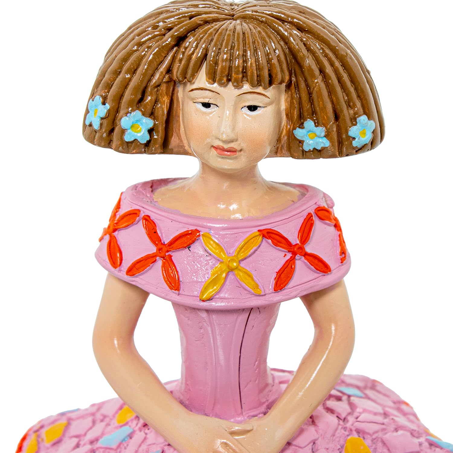 AlexandreHouse Figure Resin Menina Pink_11X11X15CM, Multicolor - Image 4