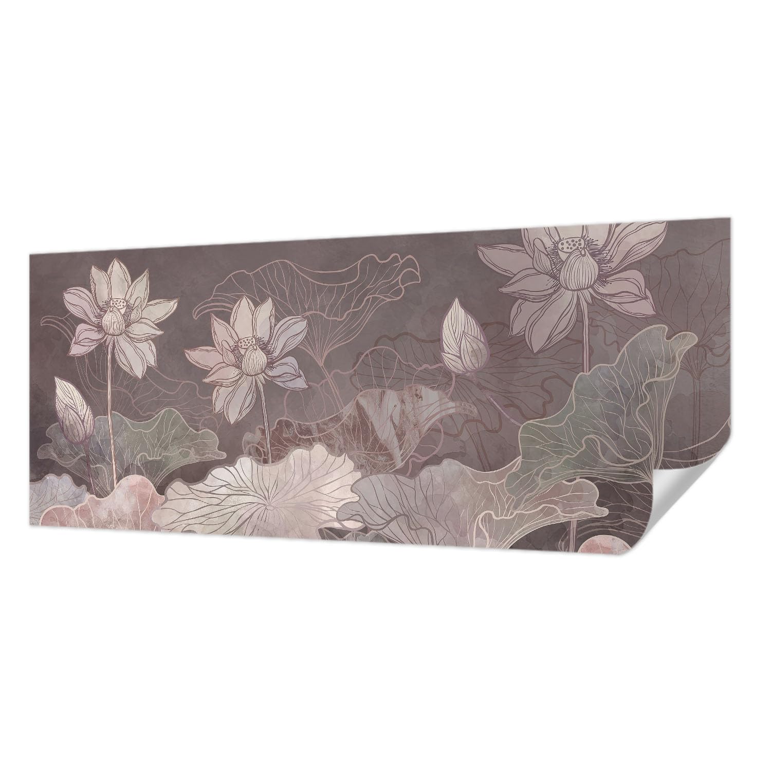 Décor mural adhésif pour salon et chambre à coucher ambiance botanique paisible de haute qualité