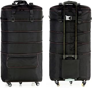 Expandable Foldable Suitcase Luggage Duffle Bags for Men Women Travel Suitcases with Spinner Wheels Large Capacity Luggage with Trolley