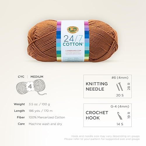 Vista 83 de (1 madeja) Hilo de algodón 24/7, terracota