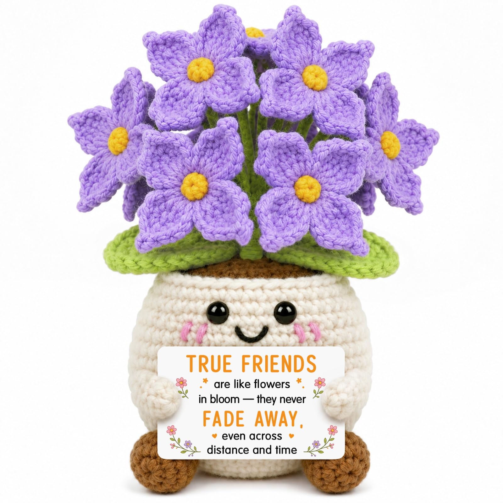 Friendship Gifts for Women, Birthday Gifts for Best Friends, Hydrangea Crochet Doll Flowers, Christmas Birthday Gift for Women Personalized Friends, Bestie Galentines Gift Cute Stuff Desk Doll Flowers