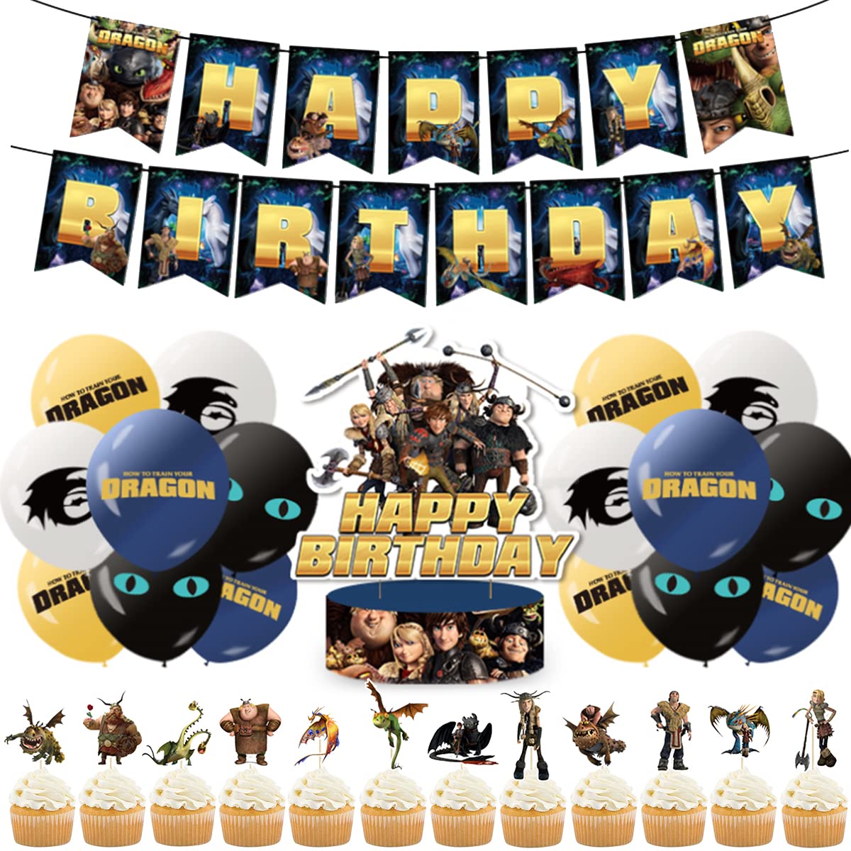 Buy How to Train Your Dragon Birthday Themed Party Decorations32