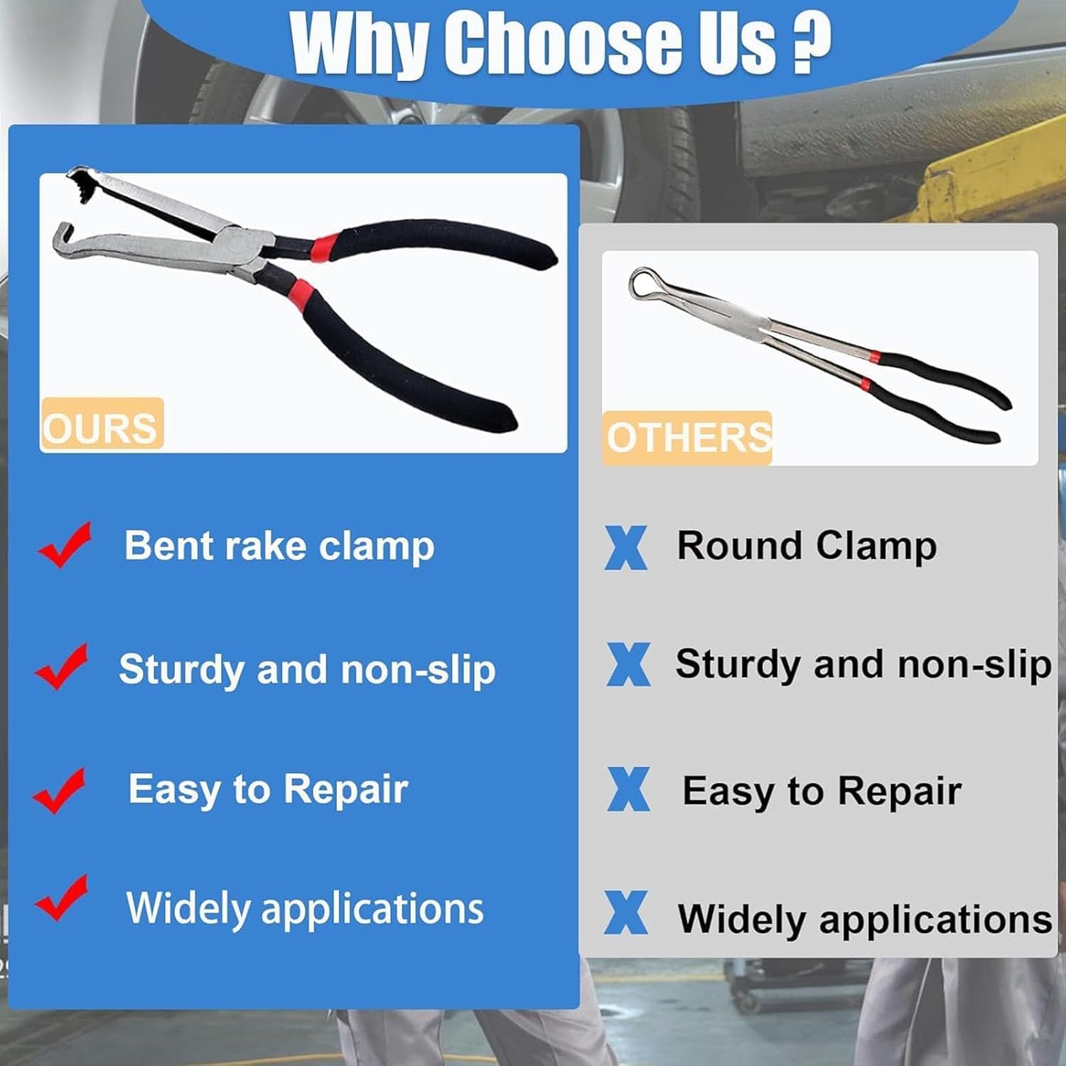 37960 Electrical Disconnect Pliers,8inch Automotive Tools Electrical Connector Pliers,Automotive Electrical Plug Connector Disconnect Tool,Fuel Line Pliers Disconnect Repair Tools (Straight head+bend)