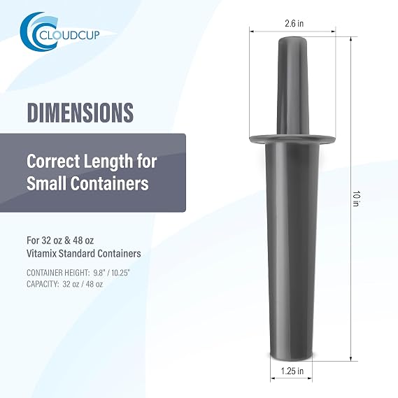 Small Mini Plunger Replacement for Vitamix 32-ounce & 48-ounce Containers