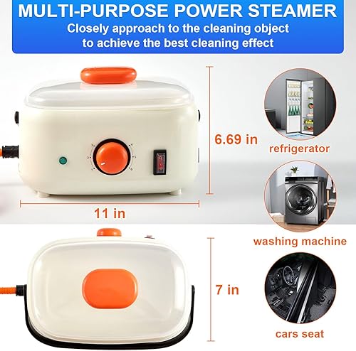 Miniatura 4 de Limpiador de vapor de mano de 2500 W, máquina de limpieza de vapor de alta presión, multiusos, electrodomésticos, vaporizador con 3 cabezales de