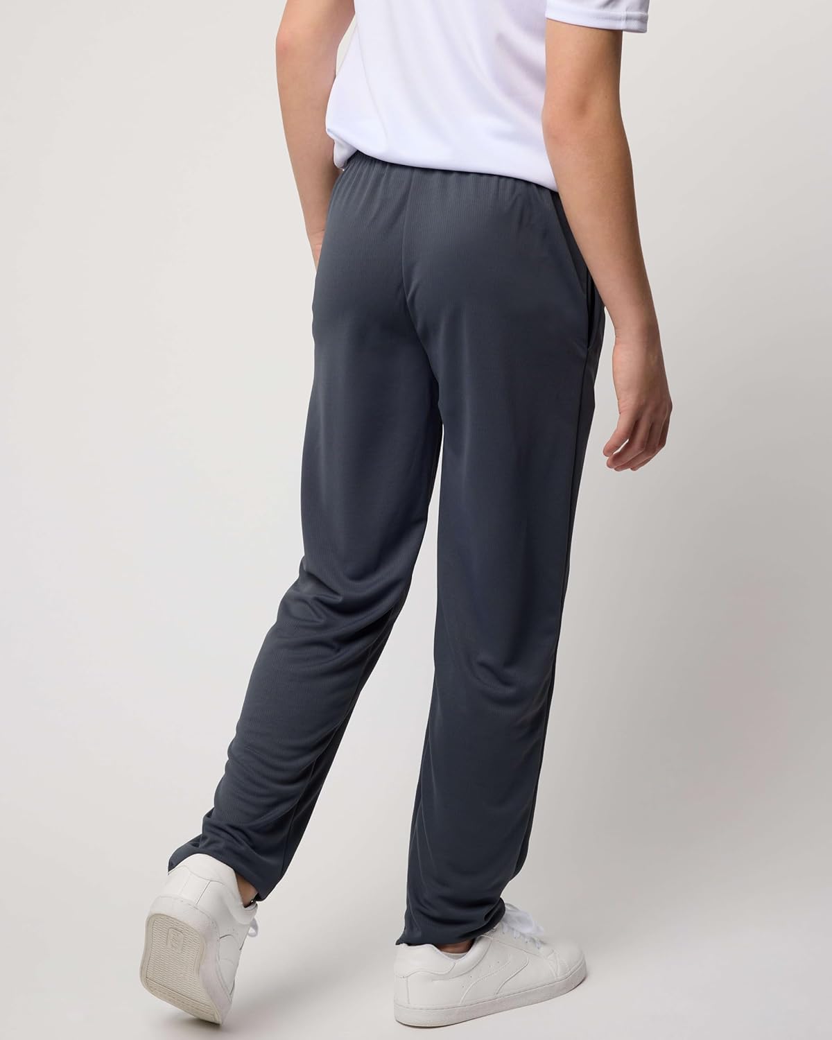 Real Essentials 3 Pack: Boys' Mesh Open Bottom Active Sweatpants with Pockets & Drawstring