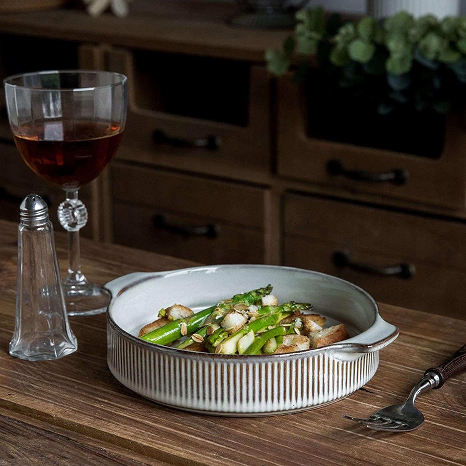 Teller, tiefes Essen, Ramen-Schüssel, große Nudelsalat-Servierschüssel, Servierteller for Curry-Gerichte, große Speiseteller, Suppenteller, grau, Set (Farbe: Grau, Größe: zweiteilig). ( Color : Gris ,