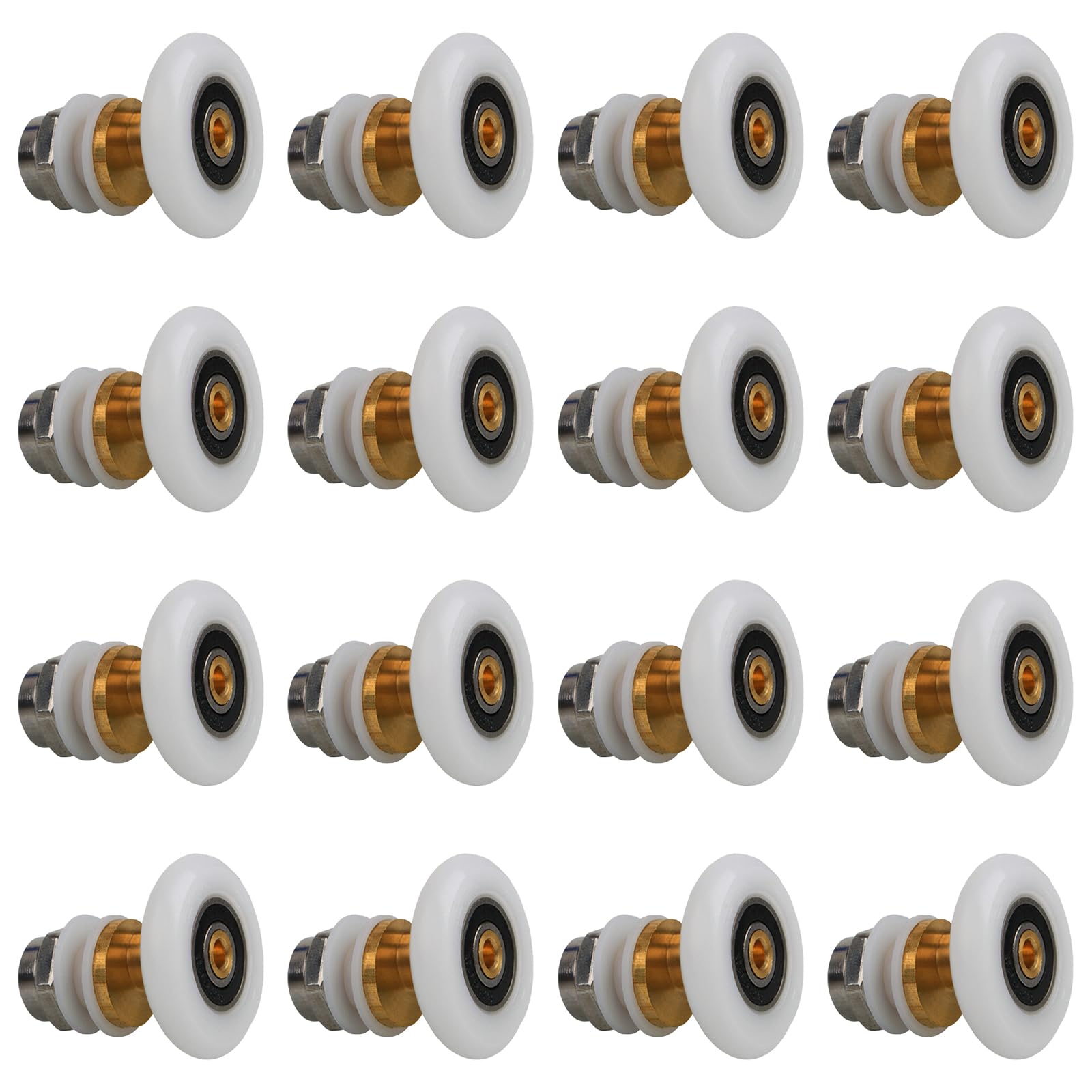 Smooth Glidings 16pcs Shower Cabin Glass Door Rollers Shower Enclosures Glass Door Sliders for Home Bathroom Upgrades Rollers
