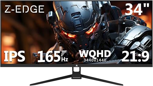 Z-Edge 34 Inch Ultrawide Monitor UWQHD Gaming Monitor 165… - 1