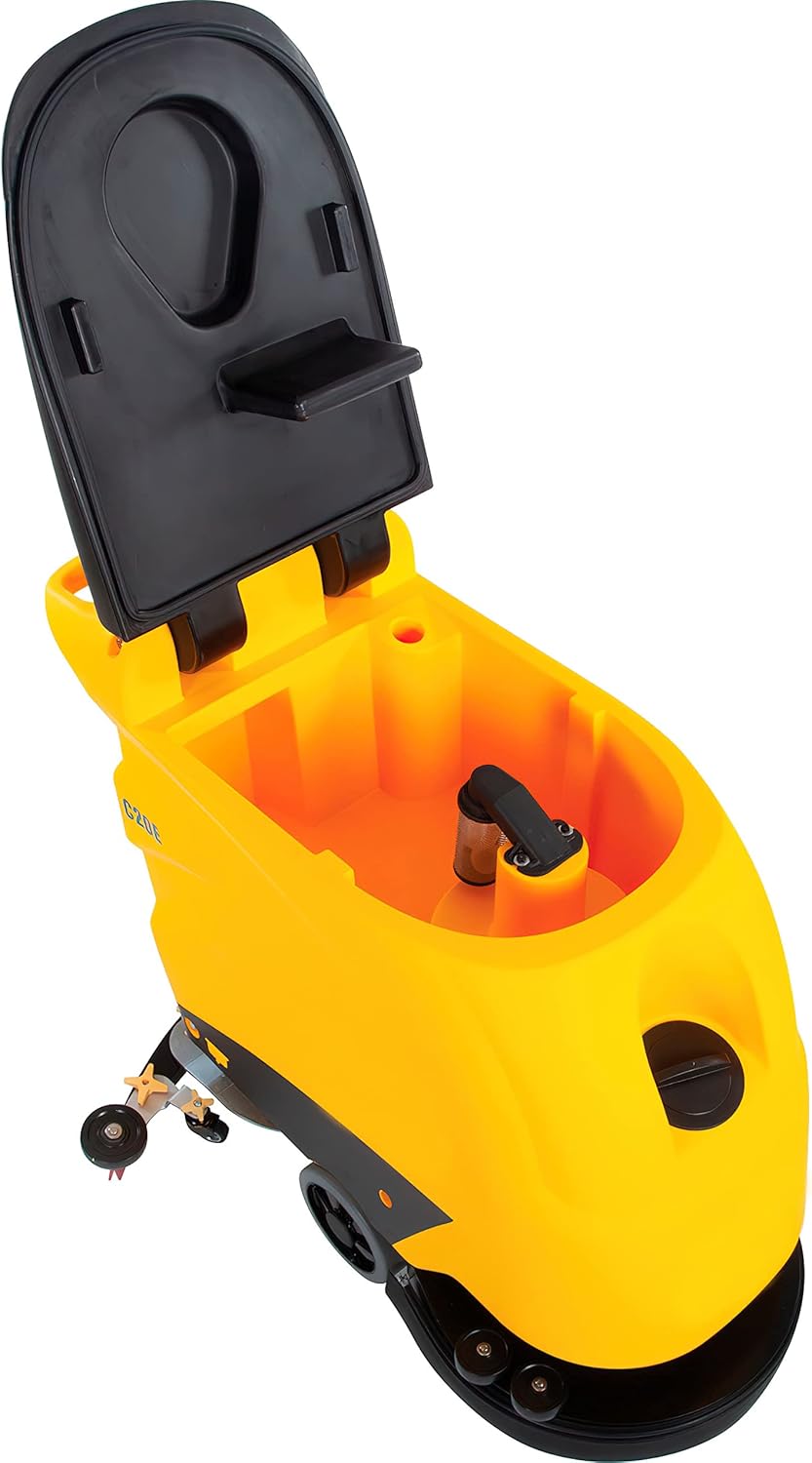 맨 위 view of the C20E scrubber with the recovery tank lid open