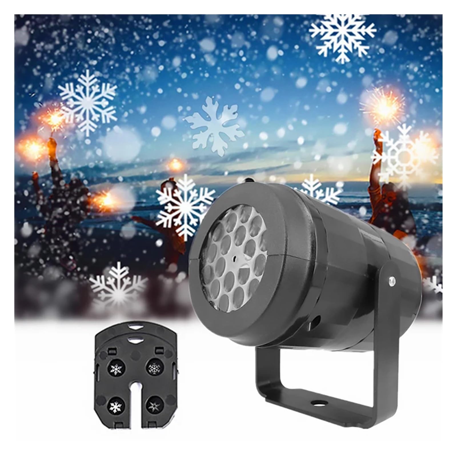 Proiettore natalizio per esterni, Luci for feste di Natale Proiettore a fiocchi di neve Luce da palcoscenico a LED Rotante Modello natalizio Illuminazione natalizia for esterni Decorazioni da giardino