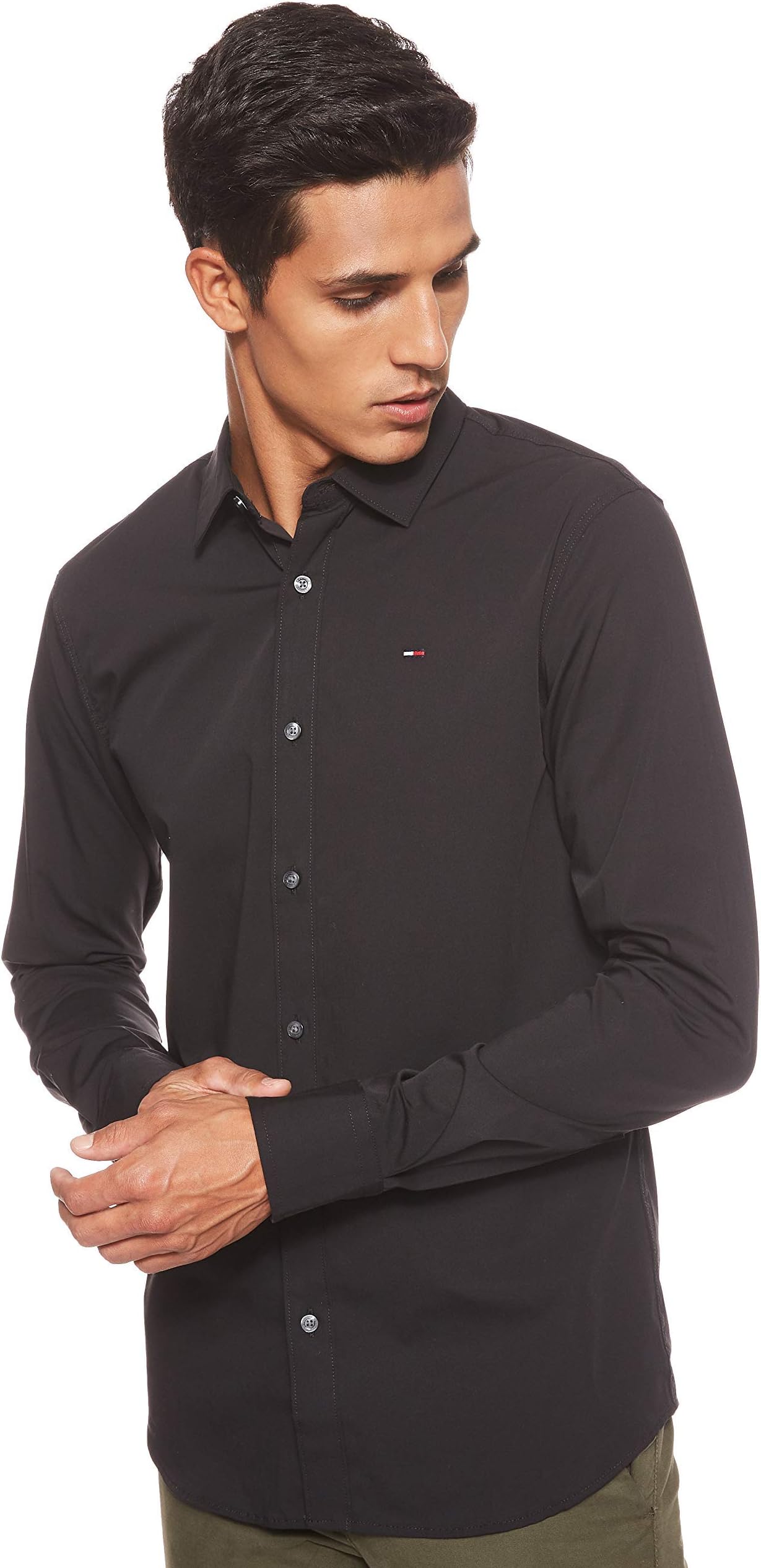 Tommy Jeans Mens Original Stretch Slim Fit Shirts