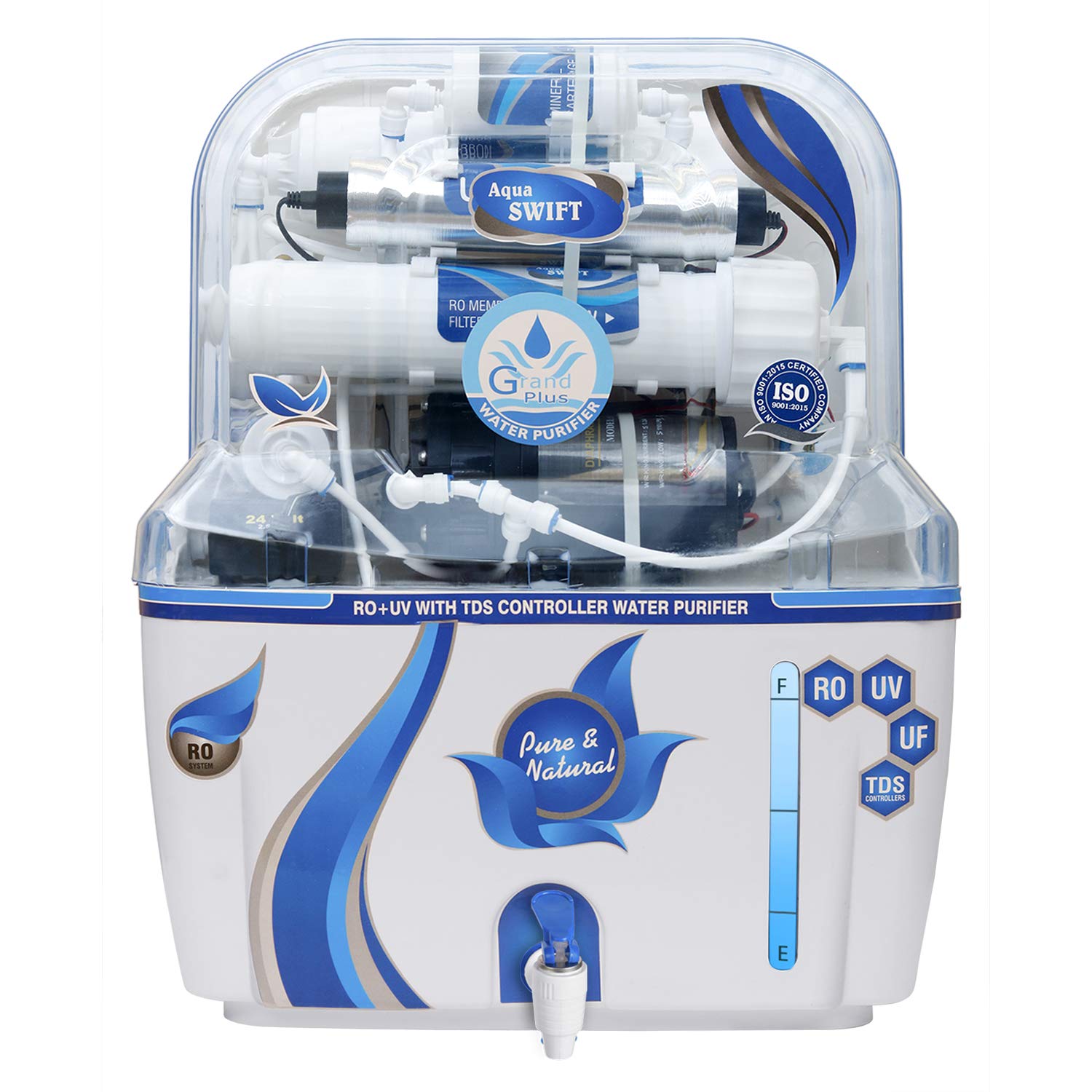 ROYAL AQUAFRESH Aqua Swift 12 Liters Ro+ Uv+ Uf & Tds Water Purifier Wall Mountable For Home and Office (1 Year Warranty On Motor & SMPS)