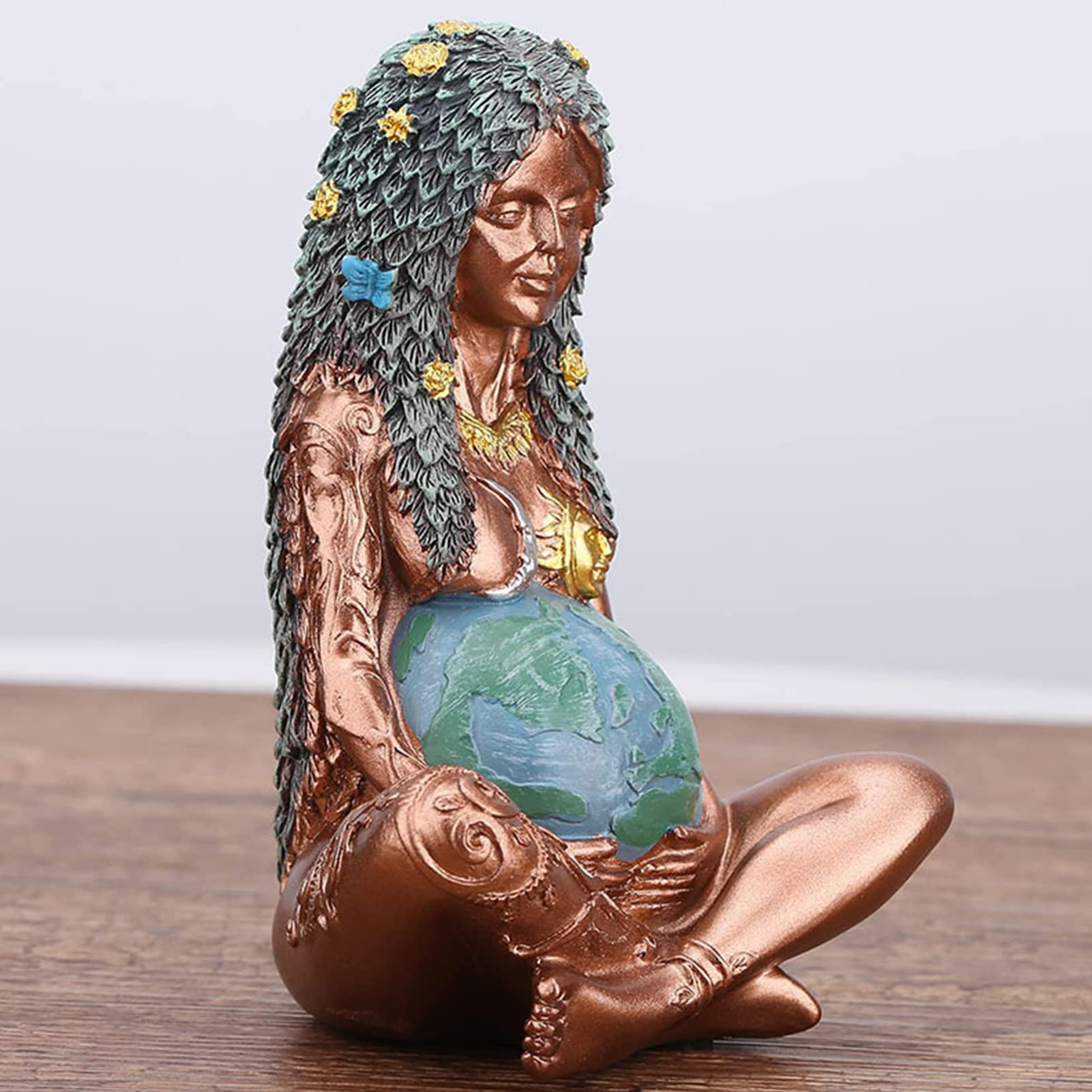 Déesse De Gaia Art Mère Terre Statue Décor Extérieur Figurine Cadeau Maman