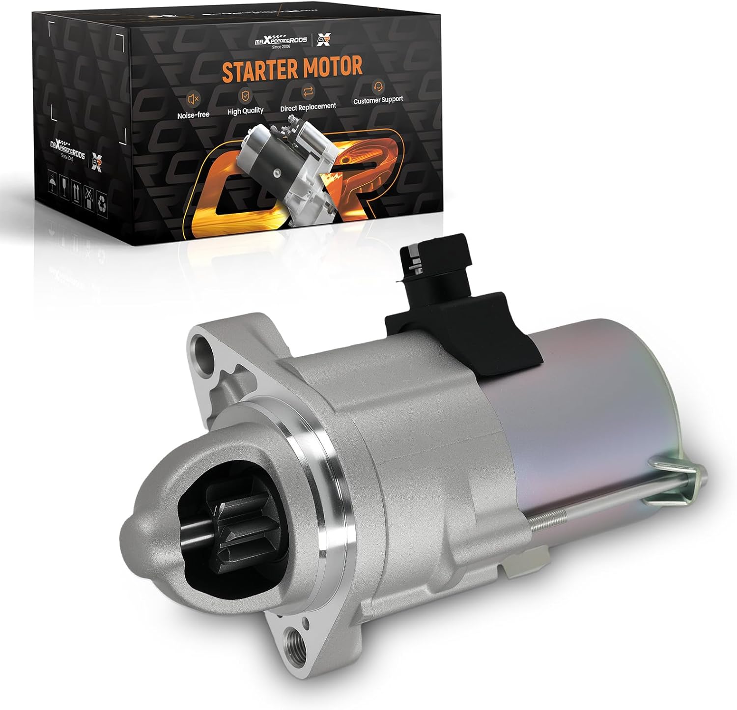 maXpeedingrods Starter Motor Compatible with Honda Fit L4 1.5L 2015 2016 2017 2018 2019 2020, 12V 1.2KW 9-Teeth Clockwise, 30639N, 312005R7A01, SM74015