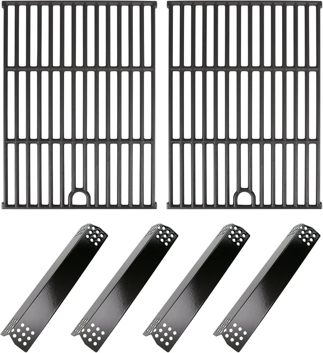 Grill Replacement Parts for Nexgrill 720-0925P 4 Burner | Grill Grates, Heat Plate, Cast Iron Grill Grate , Porcelain Steel Heat plate