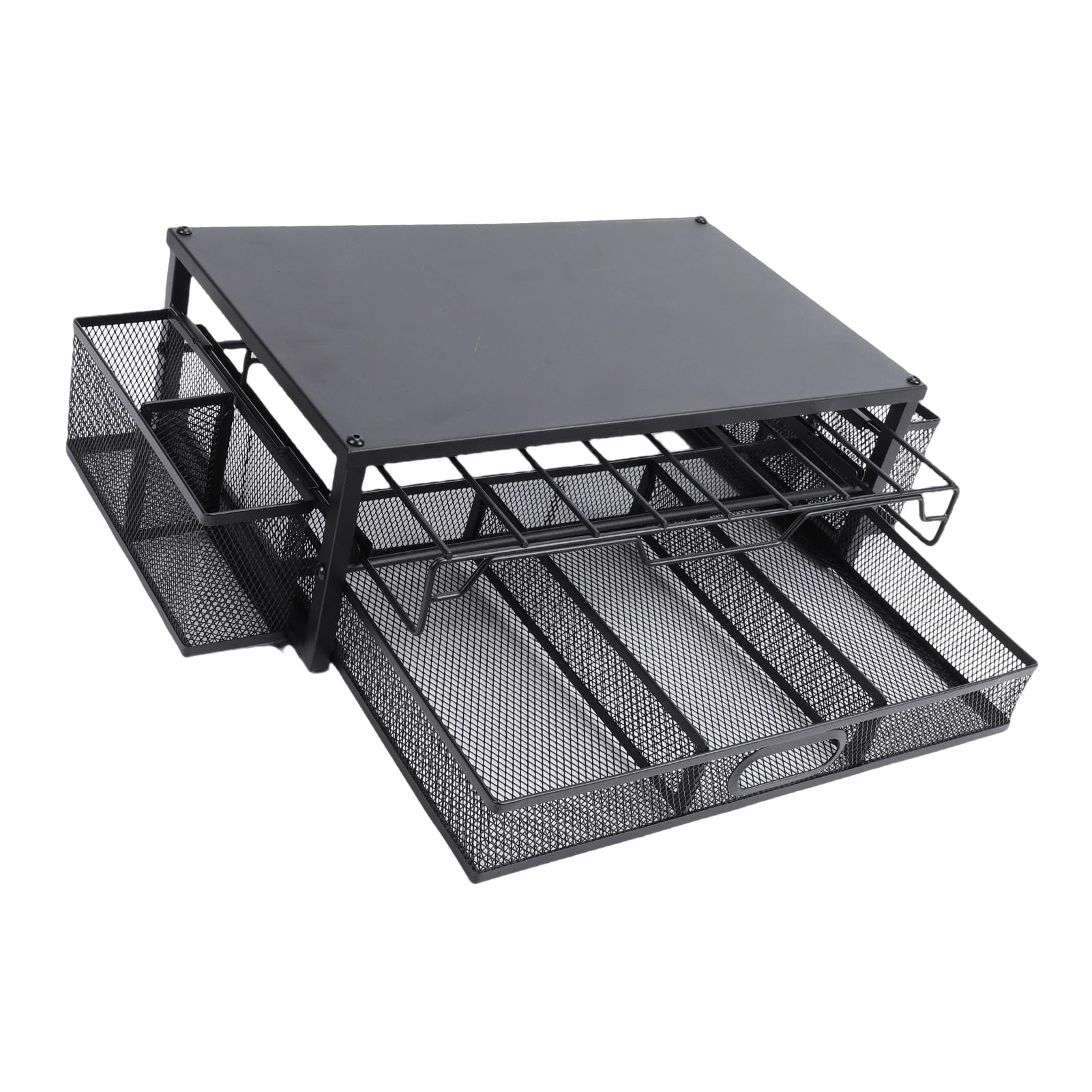 Organizador de 2 Niveles para Cápsulas de café, Cajones Extraíbles, Almacenamiento de Cápsulas de café para Estación de de Encimera de Cocina, Capacidad para 83 con Cestas Laterales para