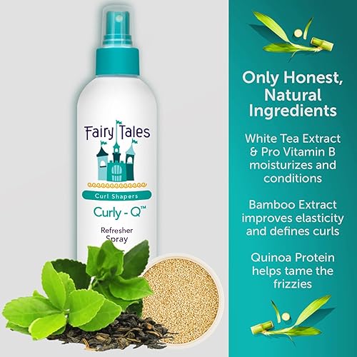 Miniatura 5 de Fairy Tales Curly-Q Curl Refresher para niños, espray ligero para definir rizos, añadir rebote y reducir el encrespamiento, 8 onzas