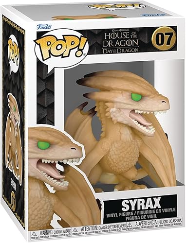 Miniatura 2 de POP House of Dragon - Figura de vinilo Syrax Funko (paquete con funda protectora de caja compatible), multicolor, 3.75 pulgadas