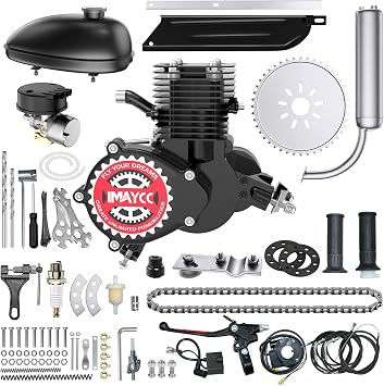 IMAYCC Bike Motor Kit 100cc Motorized Bike Kit 2 Stroke Gas Bicycle Engine Conversion Kit Fit for 26-28" Bikes 100CC Black